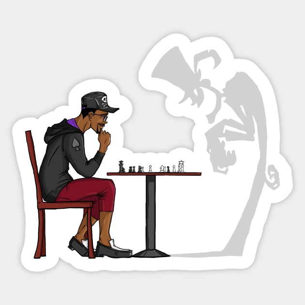 Shadow Chess Sticker by BeepBoopBeep Clothing, Co.